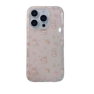 可爱卡通兔子蛋糕少女心适用苹果16手机壳日韩风iphone15promax草莓新款13防摔14ProMax硅胶15女18Pro保护套