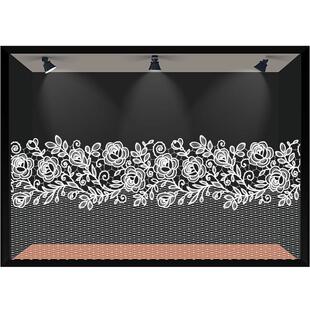 橱窗蕾丝花边餐厅女装店布置装饰甜品咖啡店ins网红静电玻璃贴膜