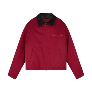 wassuphouse美式翻领花苞棉服夹克外套男秋冬复古时尚巴恩风棉服