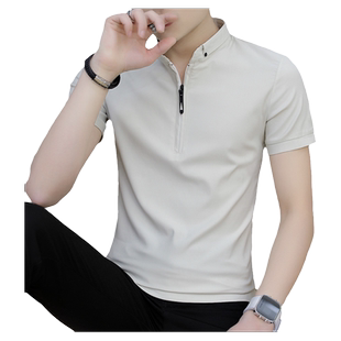 男士短袖t恤夏季2025新款韩版潮流棉感潮牌半袖男装polo衫上衣服