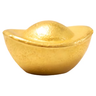 实心金元宝摆件迷你金条小金元宝道具聚宝盆配饰招财工位装饰