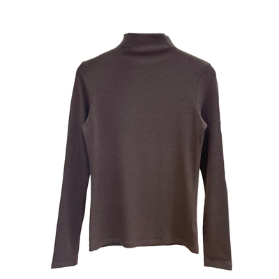 猫人德绒半高领螺纹打底衫女内搭2025年秋冬新款高级感显瘦可外穿