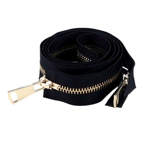 5号金属拉链高档羽绒服棉服夹克皮衣外套双头双开拉锁头拉链配件