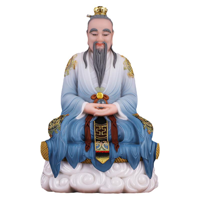 三清神像供奉汉白玉佛像摆件家用