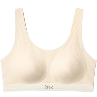 少女无痕运动内衣固定杯背心