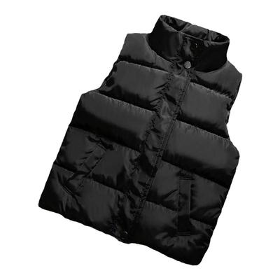 女童冬季纯色外穿保暖无袖背心