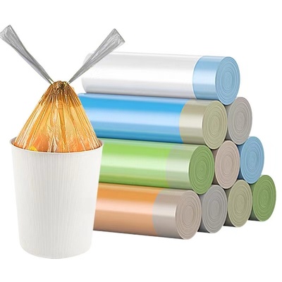 抽绳垃圾袋手提式加厚家用大号穿绳式自动收口家庭收纳塑料袋子