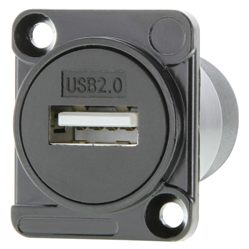 DTZ-USB-3.0 双通A口母对母D型数据插座机柜卡农面板装T013P-2B