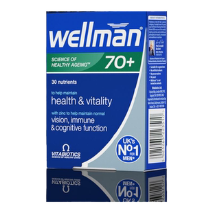 Wellman男性复合维生素矿物质70岁多维片B族免疫人参vitabiotics