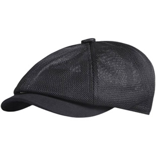 全网眼透气薄款八角帽男女夏天鸭舌帽网帽遮阳前进帽画家帽报童帽