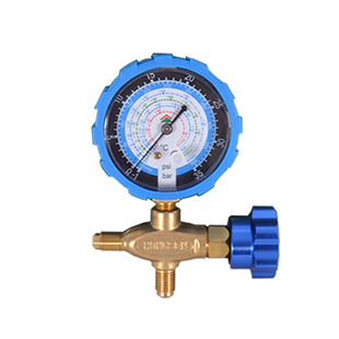 鸿森高低压加液表 空调加氟单表阀R22R134雪种冷媒压力表阀加氟表