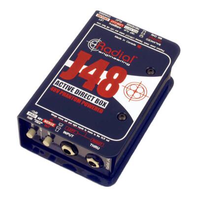 【扩声网】Radial J48单声道主动式有源DI盒舞台专用吉他贝斯DI盒