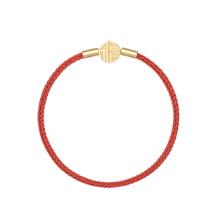 新年红色钢丝福扣手绳男女本命年手链好运手工超细编织绳蛇年红绳