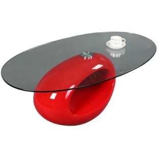 初森Dubai Coffee Table迪拜茶几大孔几桌设计师创意椭圆玻璃边几