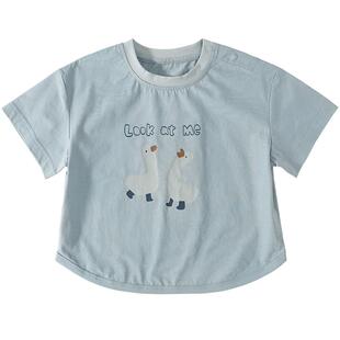 女宝宝短袖T恤夏季纯棉儿童超萌可爱卡通婴幼儿衣服凉感女童上衣