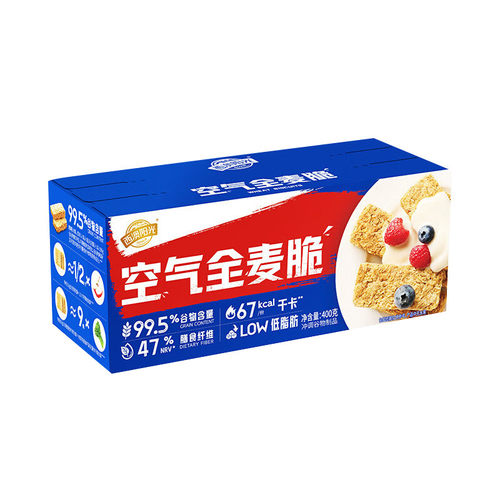 西麦空气全麦脆400g盒装燕麦棒麦片健身自律早餐代餐即食营养饱腹