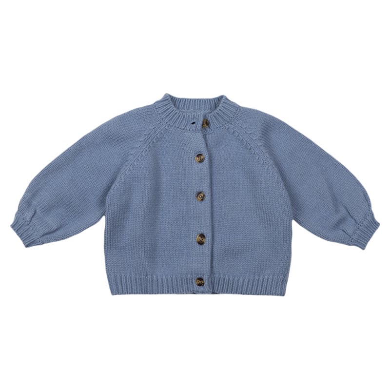 【新品】OAK FAMILY羊毛针织开衫防风春秋男女童灯笼袖上衣