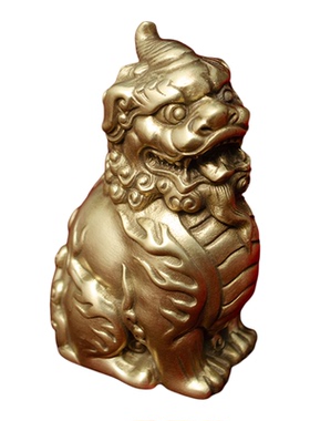 全铜招财麒麟男士书房镇纸摆件