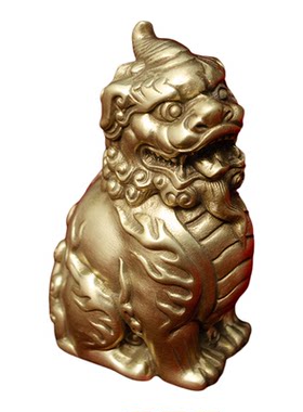 全铜招财麒麟男士书房镇纸摆件