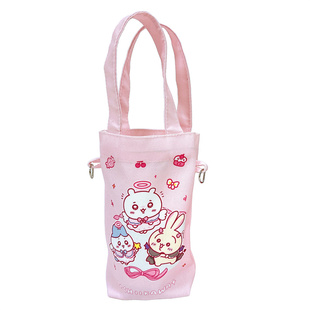 创意儿童水杯帆布杯套手提可斜挎背挂大容量收纳杯套雨伞手机背袋
