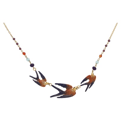 LES CHAMANES法国品牌Franck Herval 羽翼系列法式高级感项链女款