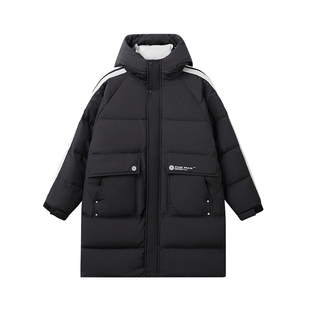 【御寒】胖童羽绒服长款加厚黑金蓄热外套加肥男童冬装大童青少年
