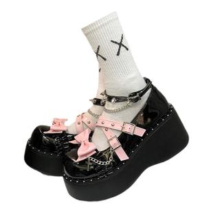 甜酷Lolita鞋洛丽塔鞋子y2k亚文化厚底lo鞋玛丽珍鞋日系辣妹鞋子
