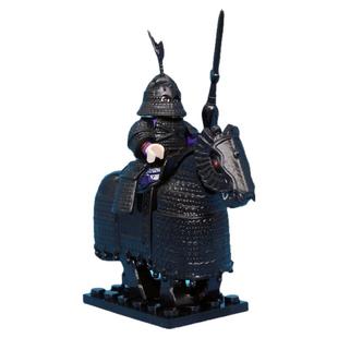 益智玩具黑色中古辽代重甲士兵铁浮屠人仔拼装积木M107战马