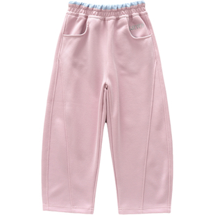 洋气童装秋冬儿童女童窄版弯刀裤青少年中大童休闲卫裤加绒运动裤