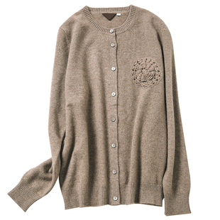 高品位审美！匠心手编镶团原质山羊绒尖 意大利设计大咖开衫 特