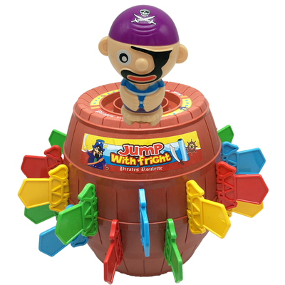 抖音插刀整蛊海盗桶玩具叔叔插剑木桶正版韩国狗咬人鳄鱼鲨鱼恐龙