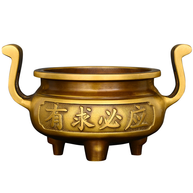 香炉黄铜大号仿古官帽炉线香香插