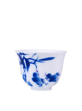 手绘功夫茶主人杯女茶具小杯高端