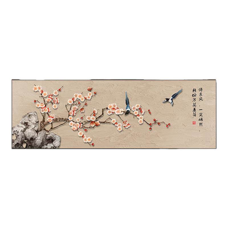 喜上眉梢新中式客厅背景装饰画