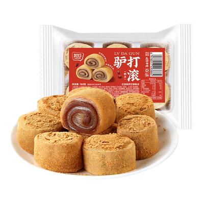 红豆味驴打滚糕点心豆面卷
