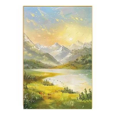 【美院级大师纯手绘】山水玄关画