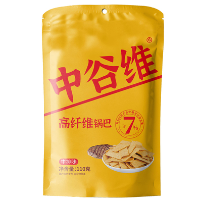 中谷维高纤维锅巴110g*3