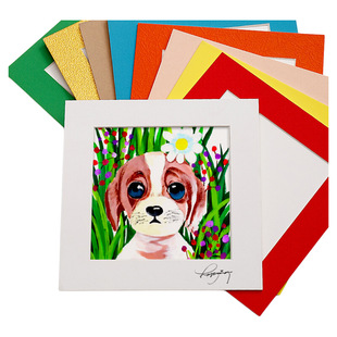 10个装 正方形画框简易儿童画框装裱框水彩油画棒方形剪纸小相框