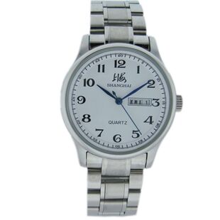 国货九十年代石英电子表双日历怀旧款男女对表进口机芯钢带大数字