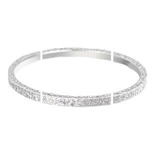 爆款碎冰冰足银9999纯银手镯不掉色实心小众镯子母亲节礼物送妈妈