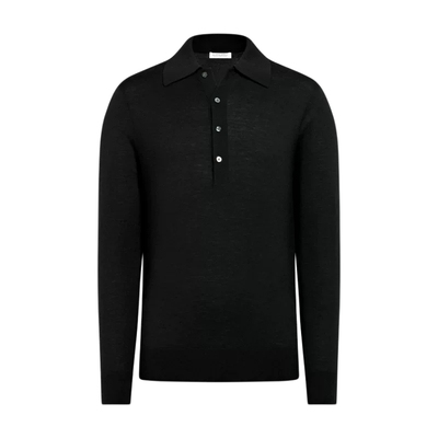 Suitsupply黑色羊绒Polo衫