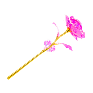 发光玫瑰花彩金永生花地推扫码小礼品广场夜市闪光玩具情人节礼物