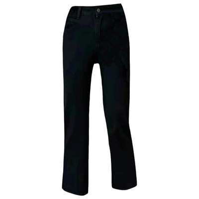 秋冬加厚抓毛薄绒女牛仔小直筒裤