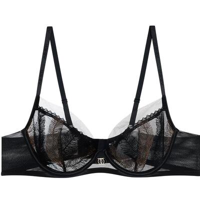 爱慕闲庭内衣女3/4软托薄杯大胸显小性感文胸AM13C551