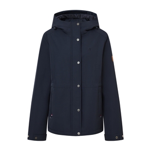 POLOWALK女士外套2025秋冬新款保暖棉服连帽休闲夹克百搭通勤上衣