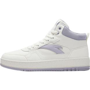 安踏元年丨经典高帮皮面板鞋加绒棉鞋女鞋冬季百搭潮流滑板运动鞋