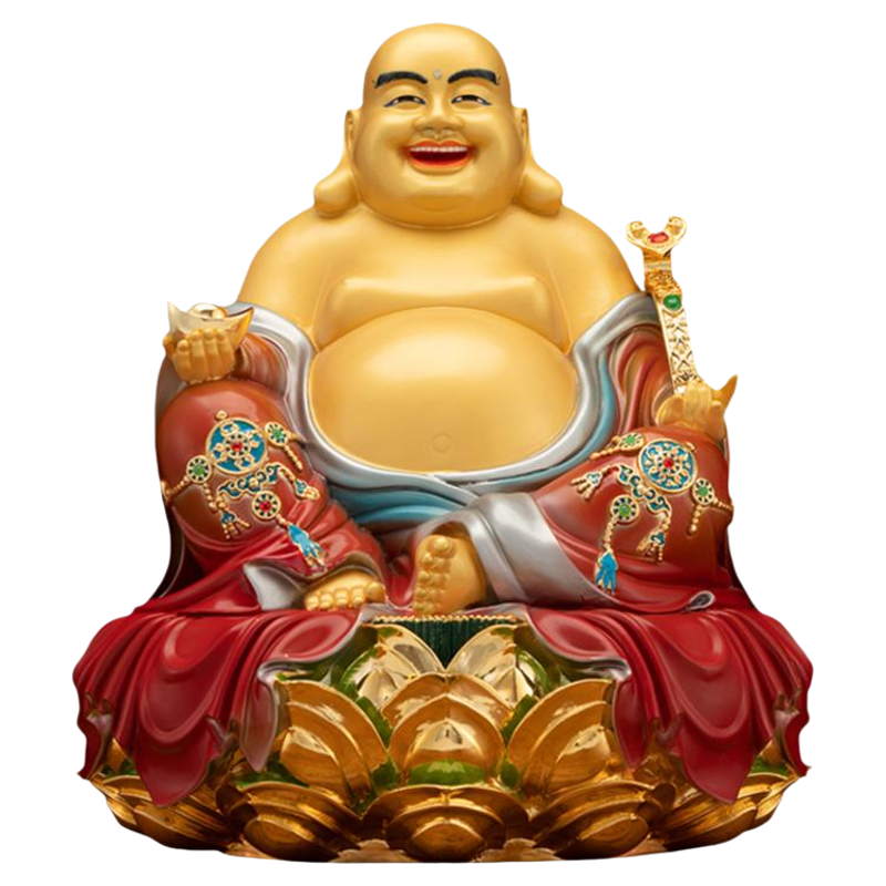 纯黄铜弥勒佛像笑佛摆件