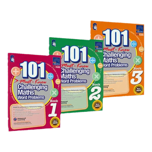 SAP 101 Challenging Maths Word Problems 1-3年级101个数学应用题 sap新加坡数学应用题英文版练习册小学教辅教材 原版进口