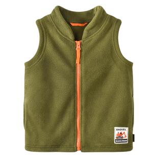 外贸童装摇粒绒马甲男童秋冬款儿童加绒保暖背心宝宝外穿抓绒坎肩