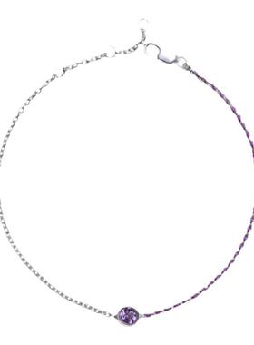 原创编织红绳镶嵌南红玛瑙手绳本命年暗红金色手链新款半绳半链